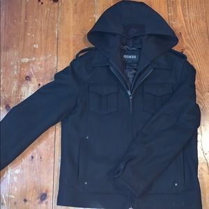 Guess - Black casual Pea Coat